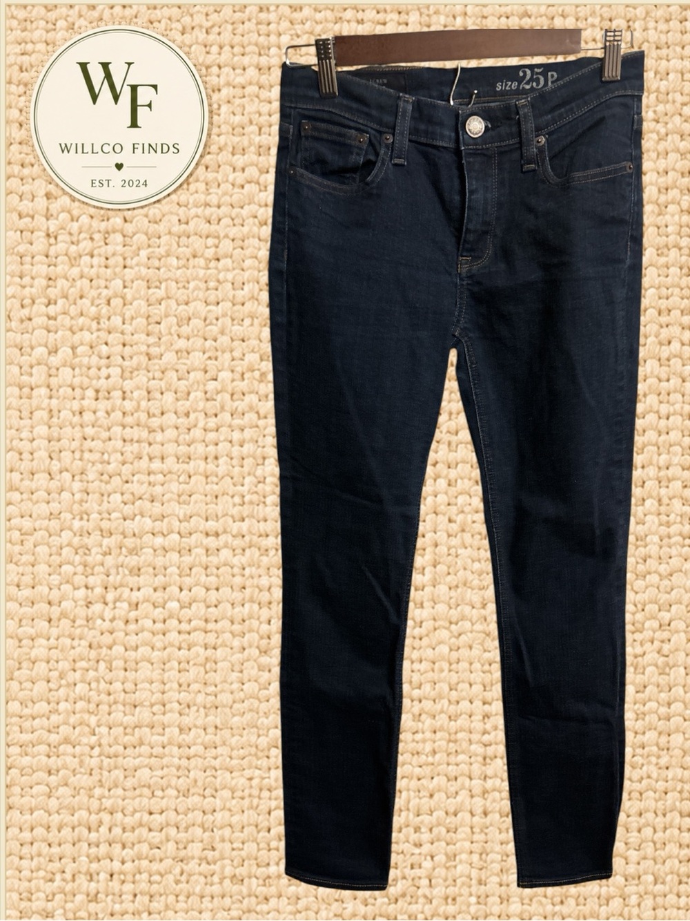 J.Crew Women’s Skinny Jeans Size 25P Petite Dark Wash Stretch Denim
